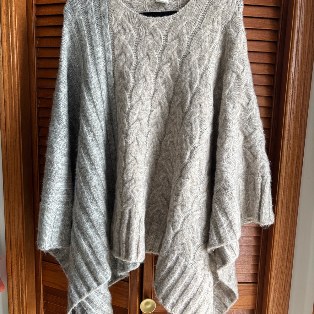 Gray Cable Knit Women's Sweater